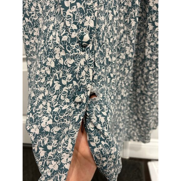 Vintage 80s L.G. Star Womens Floral Midi Dress Lace Collar Sz 18 Modest Cottagec - Picture 6 of 9